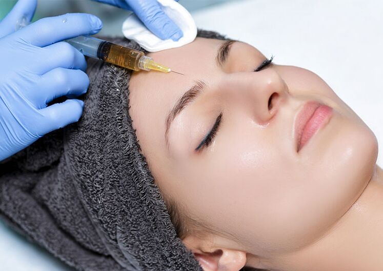 Injection of fillers into the skin around the eyes for rejuvenation purposes